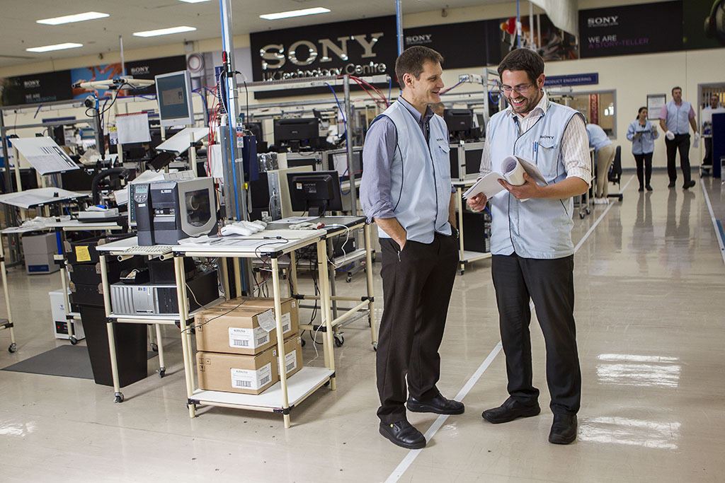 Sony tech in Bridgend on the factory floor